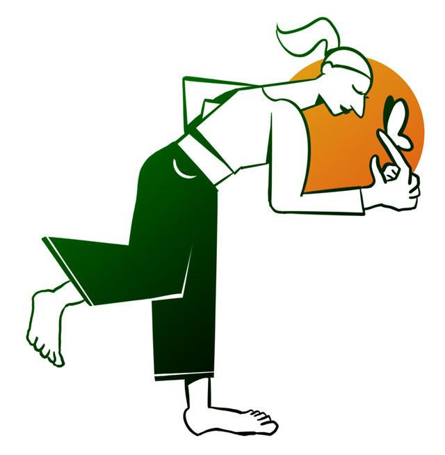 Illustration: Kvinde med sommerfugl