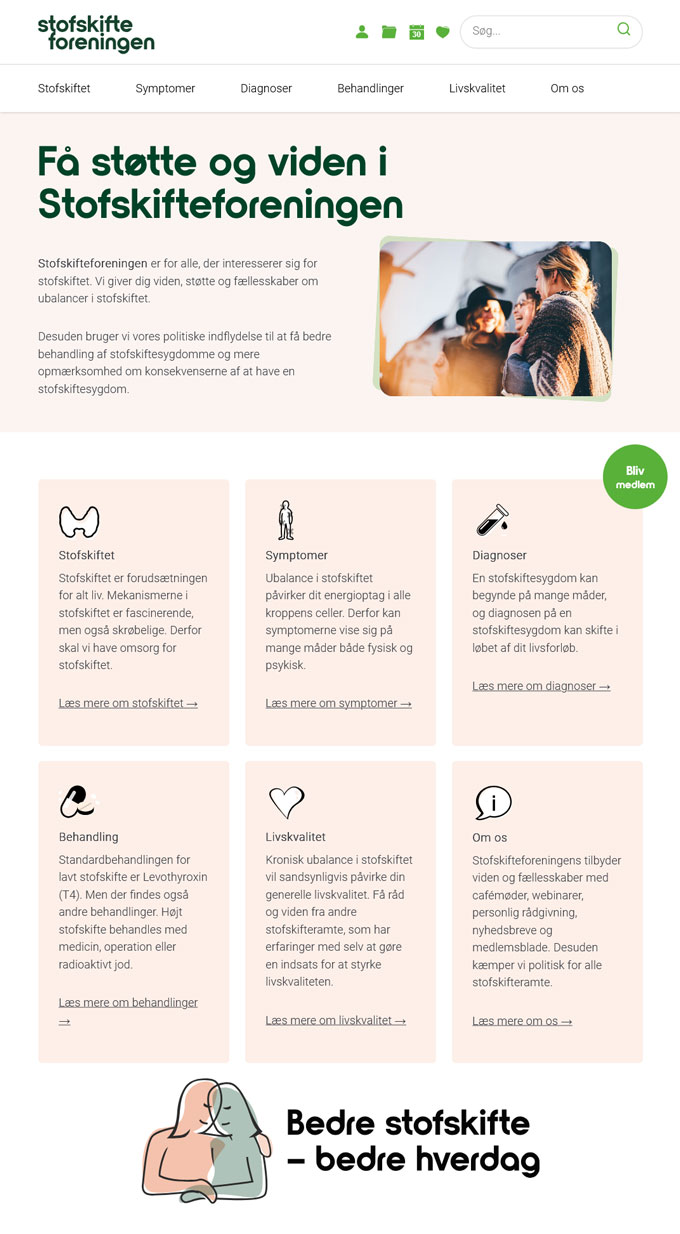 Screenshot af stofskifteforeningen.dk